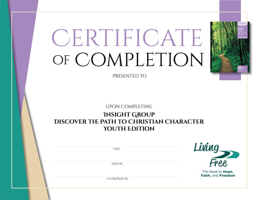 Insight - Youth Ed. Certificate of Completion