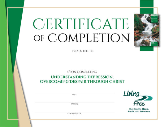 Understanding Depression Certificate of Completion