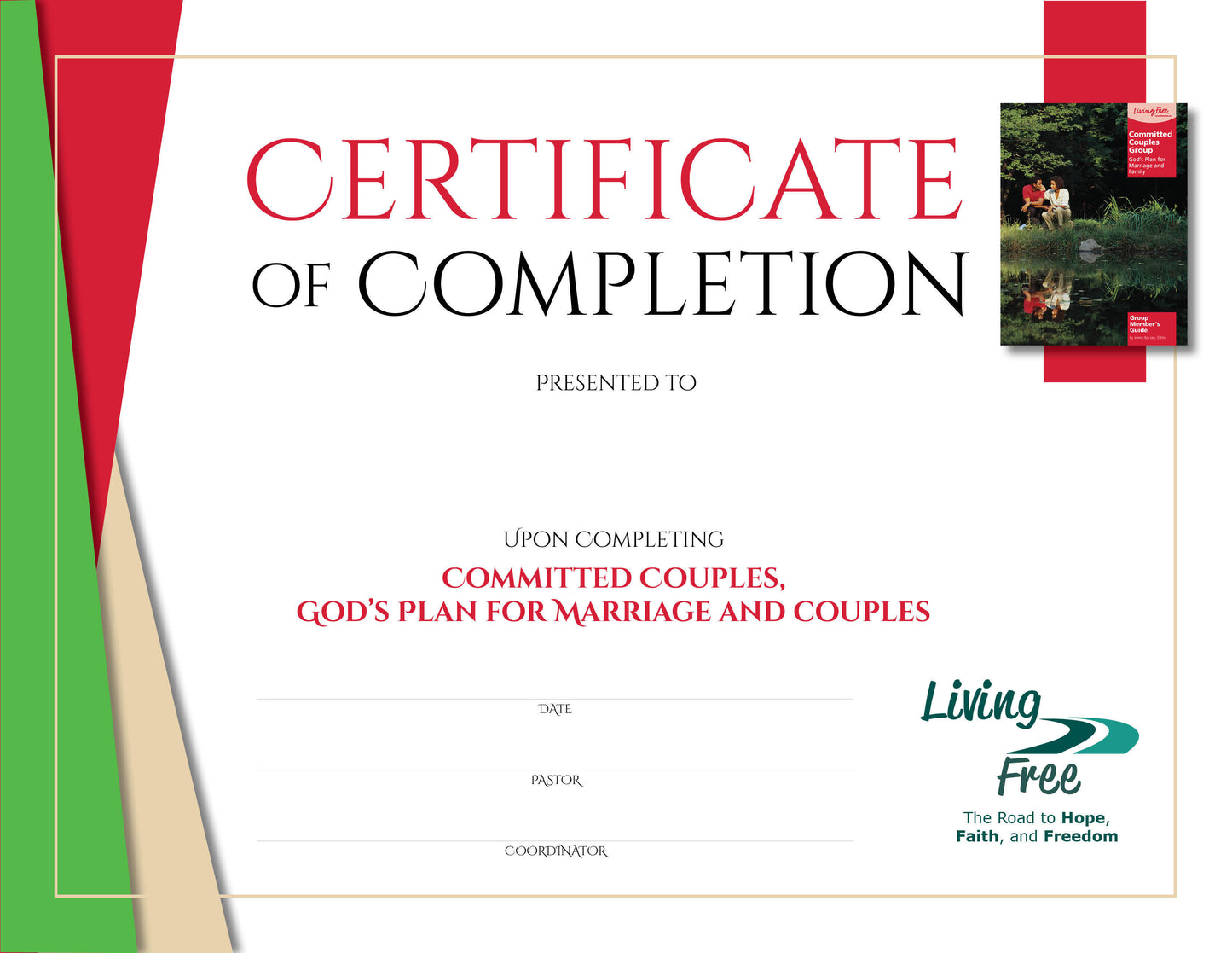 Committed Couples Certificate of Completion
