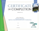 Lessons Learned Certificate of Completion