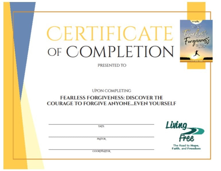 Fearless Forgiveness Certificate of Completion