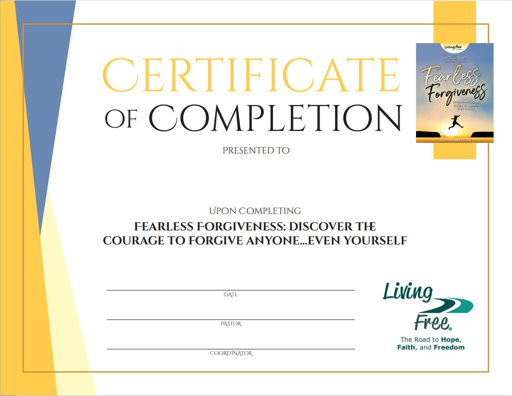 Fearless Forgiveness Digital Certificate of Completion